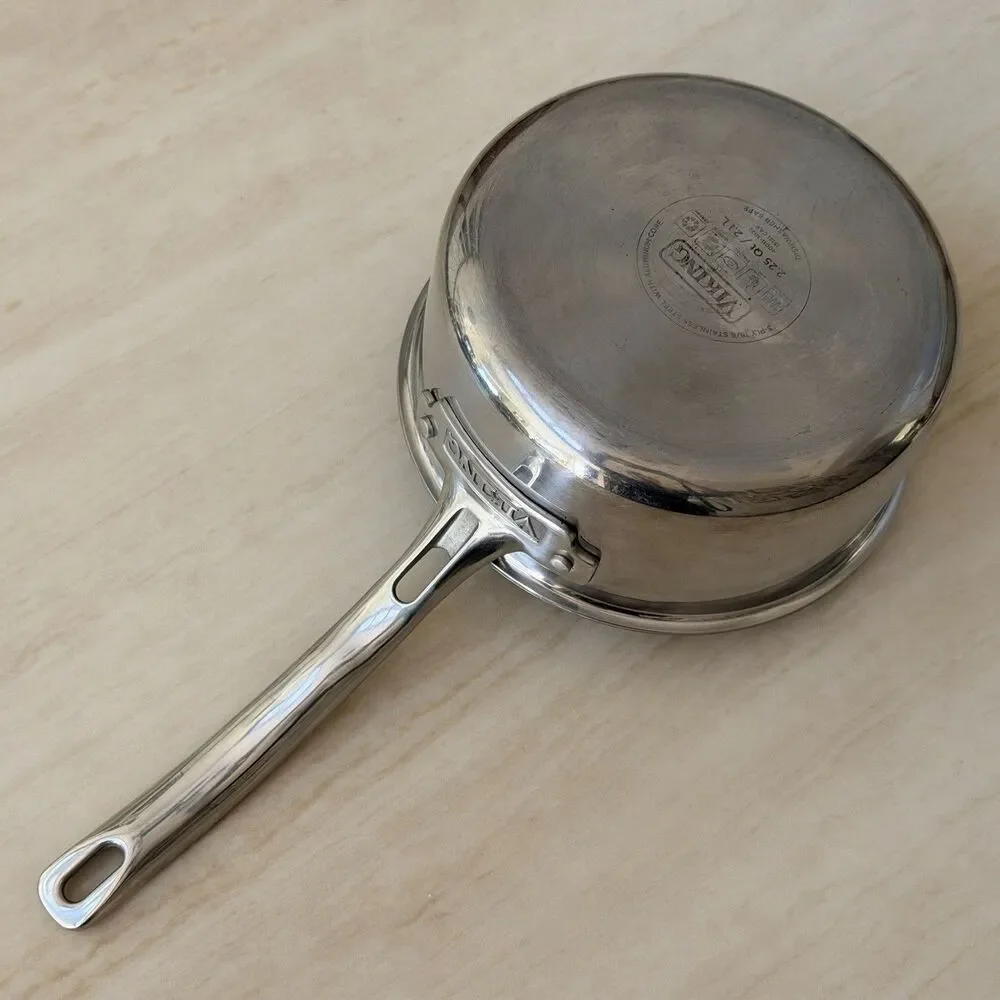 Viking 3-Ply Stainless 2.25 Qt Saucepan Aluminum Core Induction Gas Electric